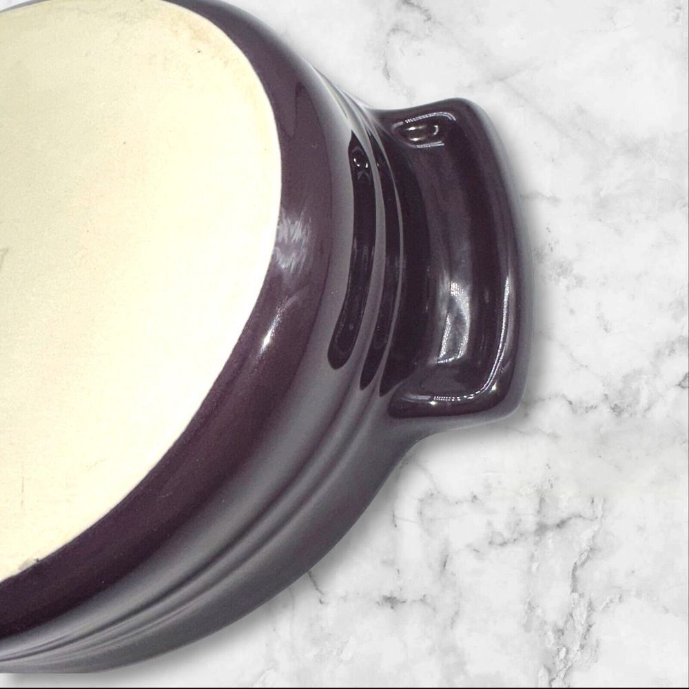 Le Creuset RARE Oval Baker Gratin Dish 10 28 Casserole Stoneware CASSIS Retired - Picture 9 of 13